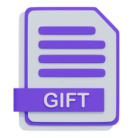 Archivo de regalo  3D Icon