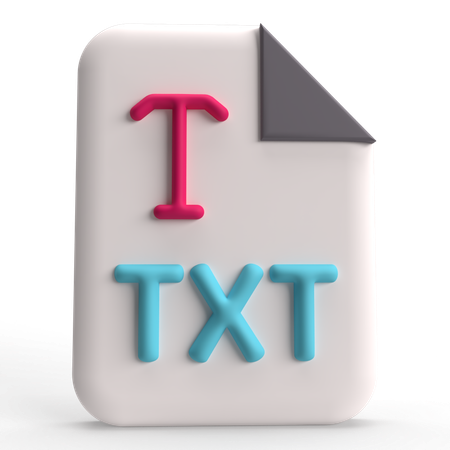 Archivo de texto  3D Icon