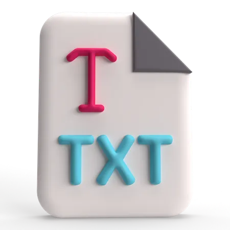 Archivo de texto  3D Icon