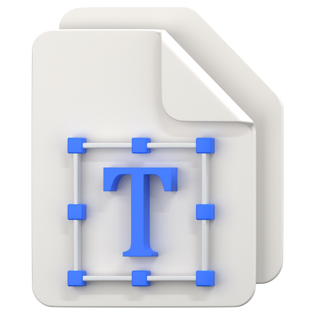 Archivo de texto  3D Icon