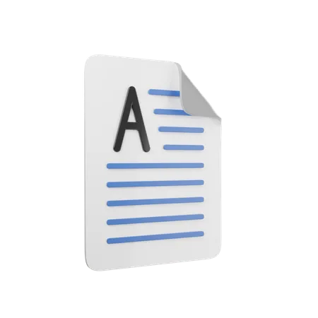 Archivo de texto  3D Icon