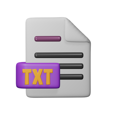 Archivo de texto  3D Icon