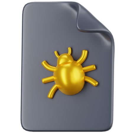 Archivo de virus  3D Icon