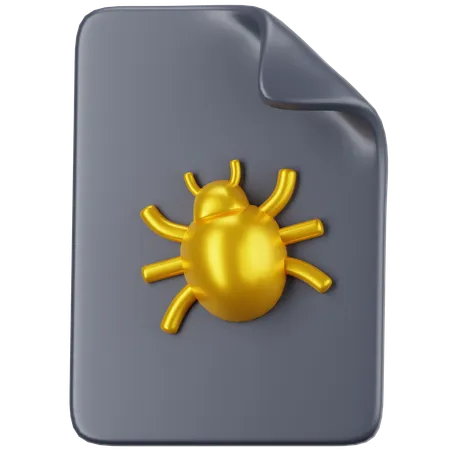 Archivo de virus  3D Icon