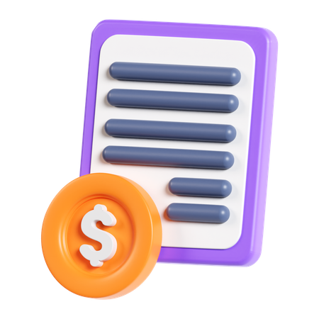 Archivo de dinero  3D Icon