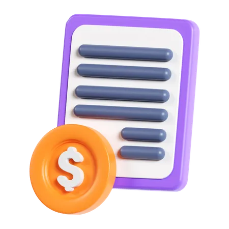 Archivo de dinero  3D Icon