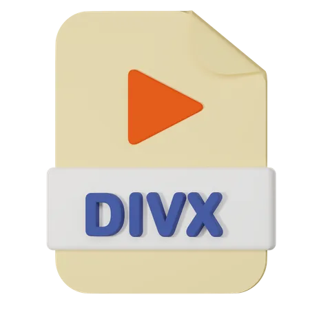 Archivo divx  3D Icon