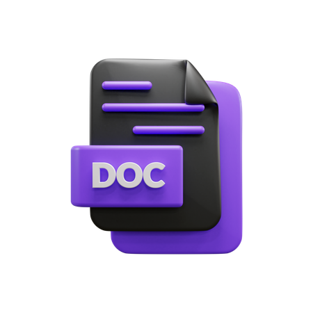 Archivo doc  3D Icon