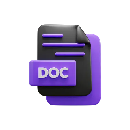 Archivo doc  3D Icon