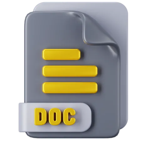 Archivo doc  3D Icon