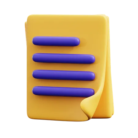 Archivo de documento  3D Icon