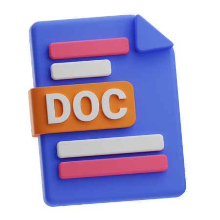 Archivo de documento  3D Icon