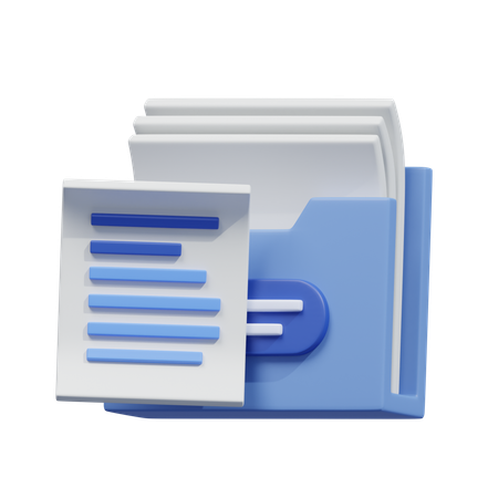 Archivo Documento  3D Icon