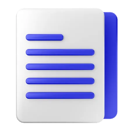 Archivo Documento  3D Icon