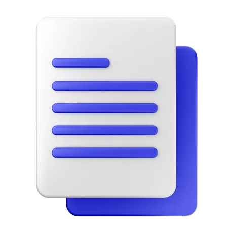 Archivo Documento  3D Icon