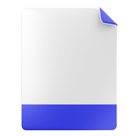 Archivo Documento  3D Icon