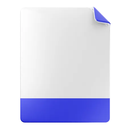 Archivo Documento  3D Icon