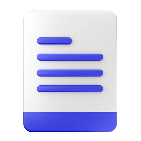 Archivo Documento  3D Icon