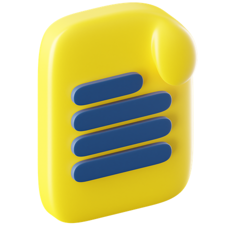 Archivo de documento  3D Icon