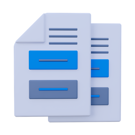 Archivo Documento  3D Icon