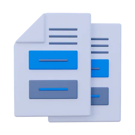 Archivo Documento  3D Icon