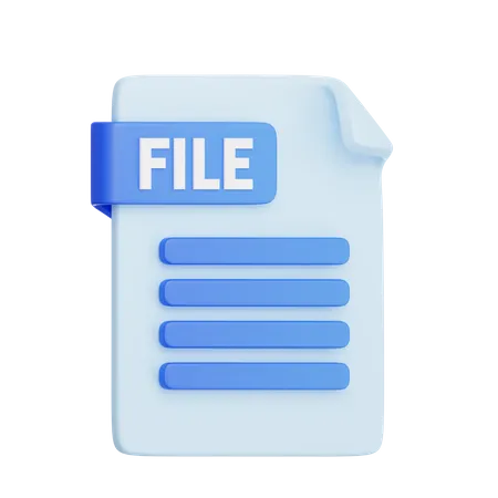 Formato de documento de archivo  3D Icon
