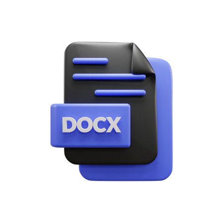 Archivo docx  3D Icon