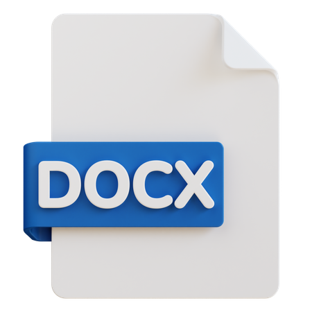 Archivo docx  3D Icon