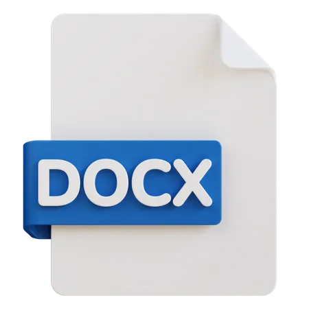 Archivo docx  3D Icon