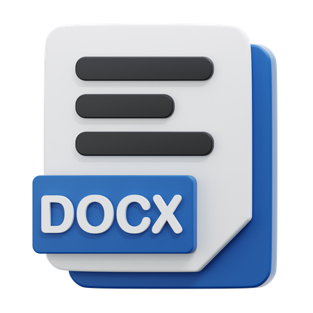 Archivo docx  3D Icon