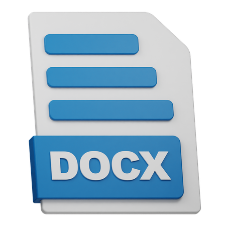 Archivo docx  3D Icon