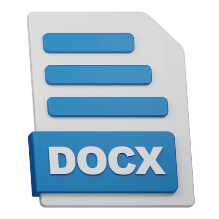 Archivo docx  3D Icon