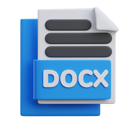 Archivo docx  3D Icon