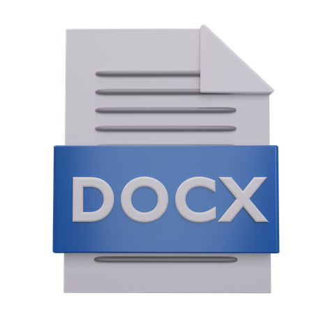 Archivo docx  3D Icon