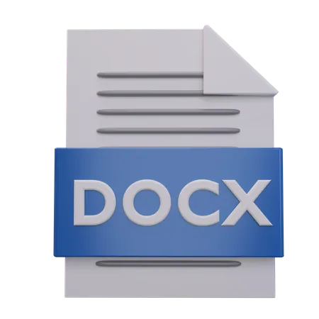 Archivo docx  3D Icon