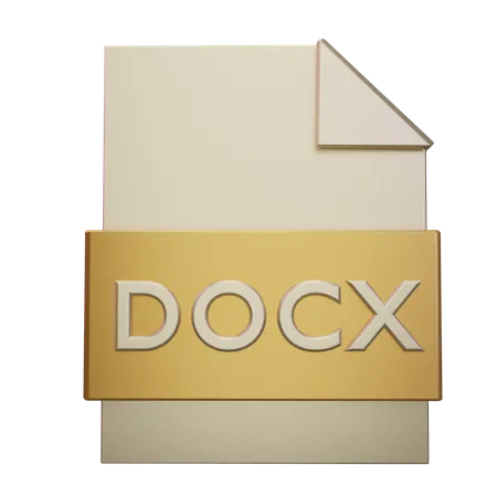 Archivo docx  3D Icon