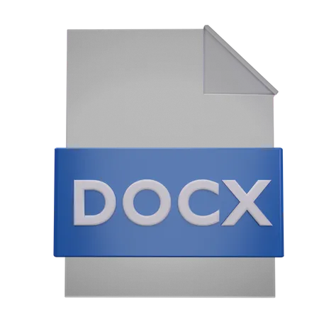 Archivo docx  3D Icon