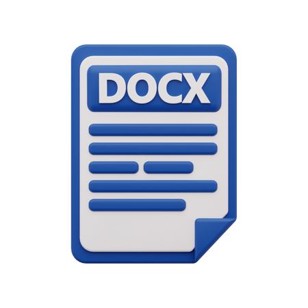 Archivo docx  3D Icon