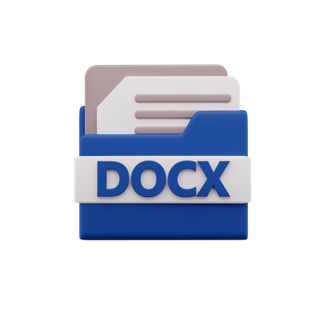 Archivo docx  3D Icon