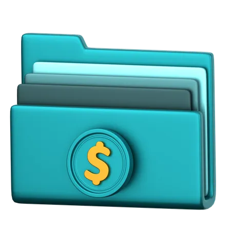 Archivo de dólar  3D Icon