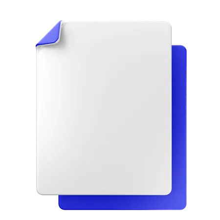 Archivo en blanco  3D Icon