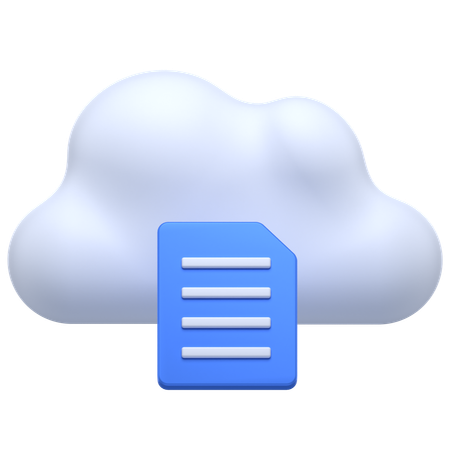 Archivo en la nube  3D Icon