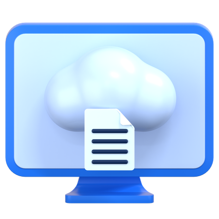 Archivo en la nube  3D Icon