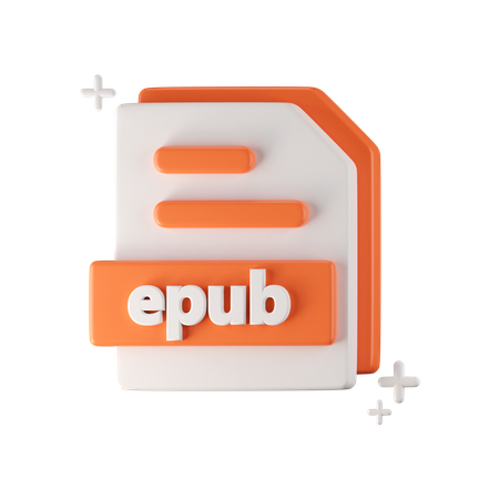 Archivo epub  3D Icon