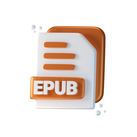 Archivo epub  3D Icon