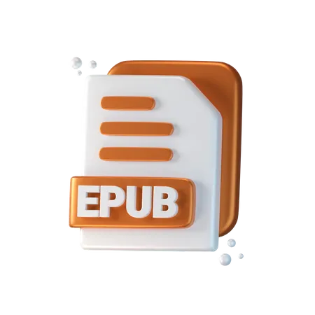 Archivo epub  3D Icon