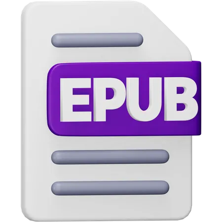 Archivo epub  3D Icon