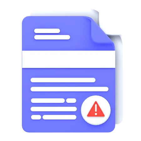 Archivo de error  3D Icon