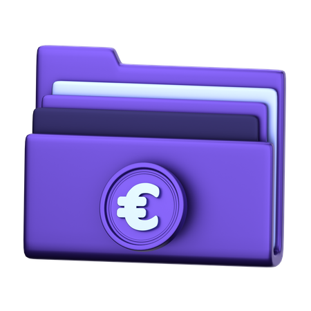 Archivo euro  3D Icon