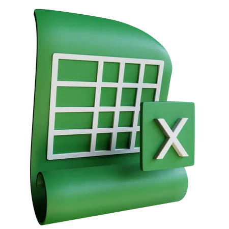 Archivo Excel  3D Illustration